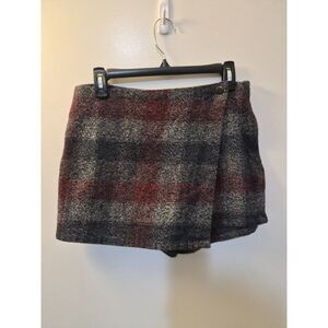 Free People Emmy Plaid Skort Mini Skirt Shorts Goth Academia Preppy Schoolgirl 8